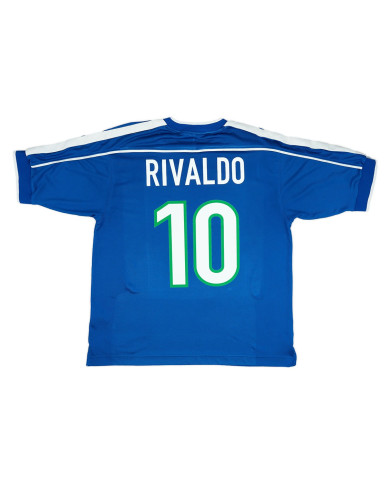 RIVALDO 10 Retro Brazil Away Jersey World Cup 1998 RIVALDO 10 Retro Brazil Away Jersey World Cup 1998
