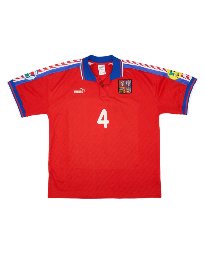 Nedved 4 Retro Czech Republic Home Jersey 1996/98