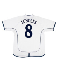 SCHOLES 8 Retro England Home Jersey World Cup 2002