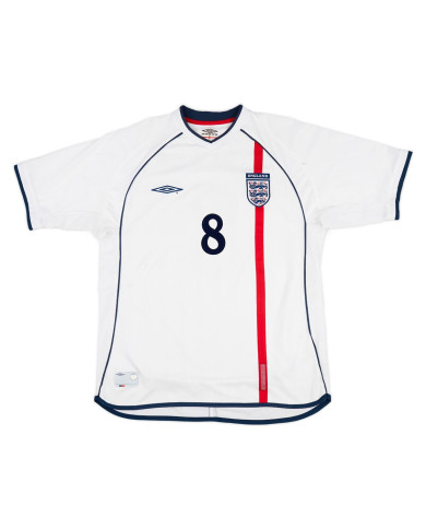 SCHOLES 8 Retro England Home Jersey World Cup 2002 SCHOLES 8 Retro England Home Jersey World Cup 2002