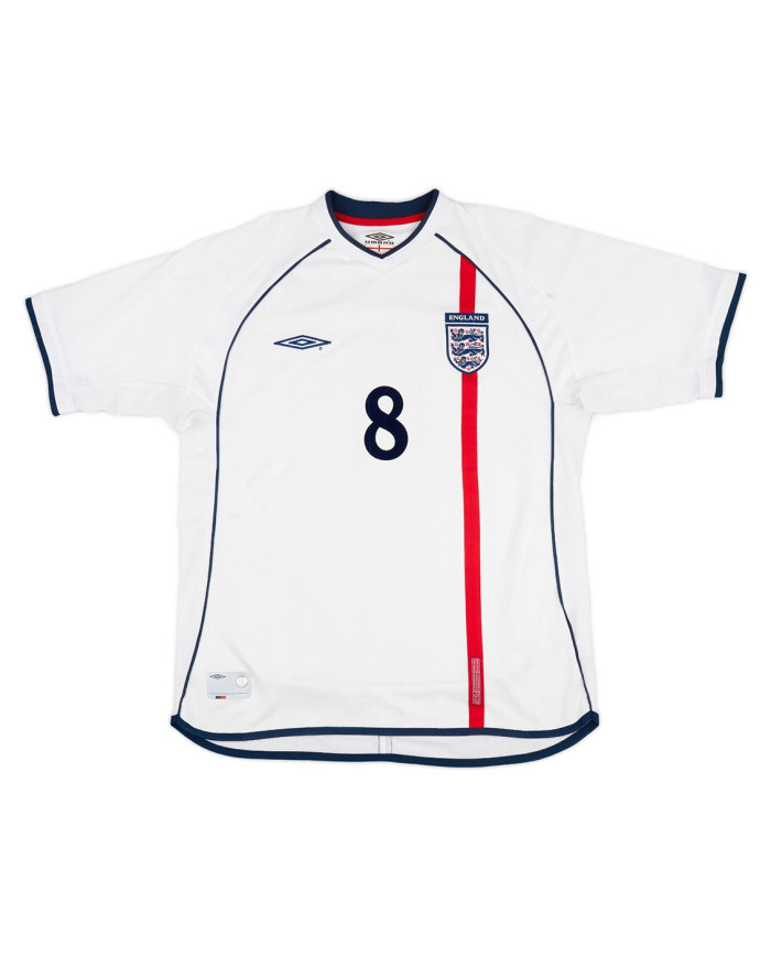 SCHOLES 8 Retro England Home Jersey World Cup 2002