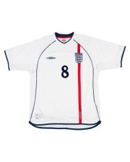 SCHOLES 8 Retro England Home Jersey World Cup 2002