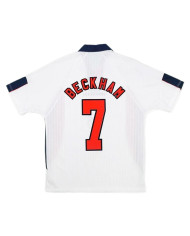 Beckham 7 Retro England Home Jersey World Cup 1998