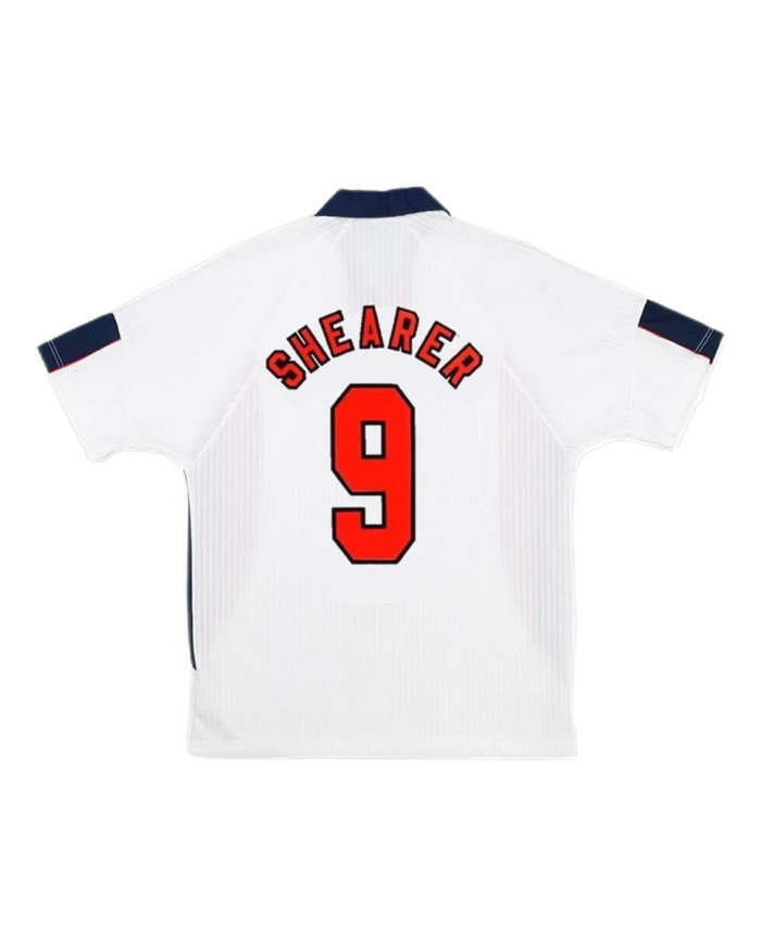Shearer 9 Retro England Home Jersey World Cup 1998