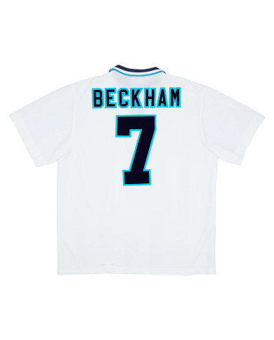 BECKHAM 7 England Retro Jersey Home Euro Cup 1996 BECKHAM 7 England Retro Jersey Home Euro Cup 1996