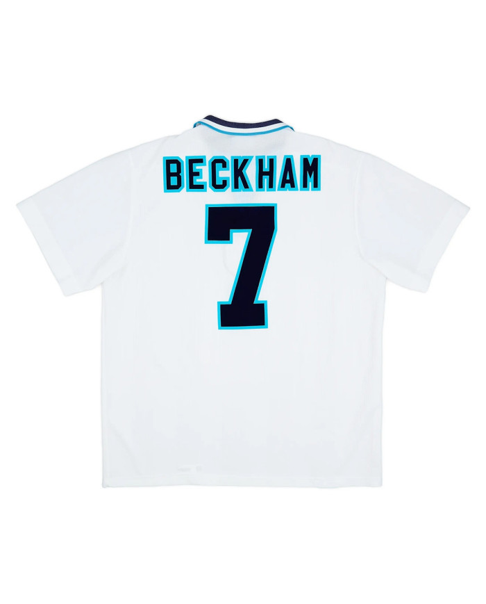 BECKHAM 7 England Retro Jersey Home Euro Cup 1996