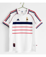 Zidane 10 Retro France Away Jersey World Cup 1998