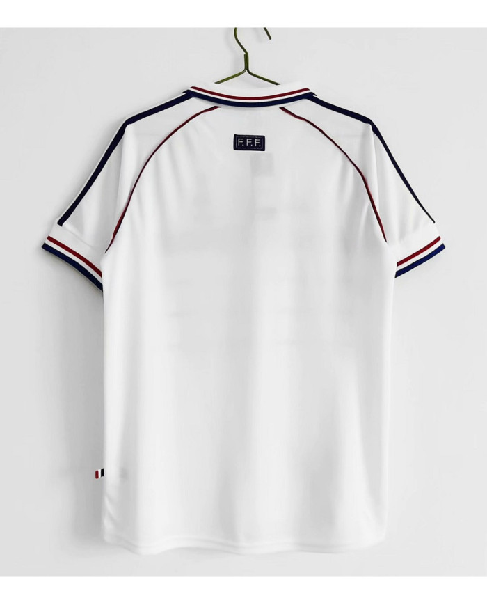 Zidane 10 Retro France Away Jersey World Cup 1998