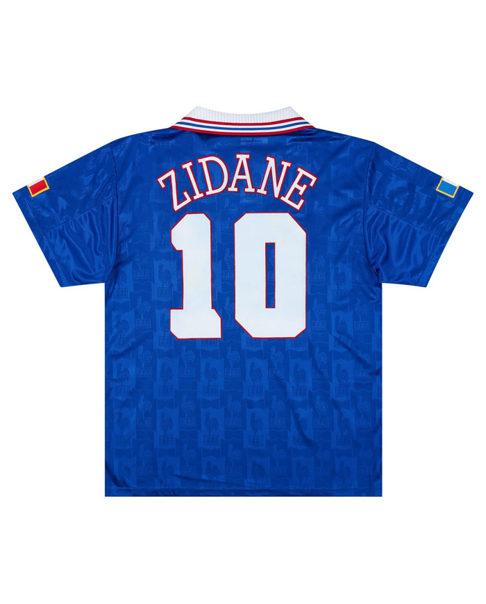 Zidane 10 Retro France Home Jersey Euro Cup 1996