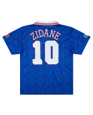 Zidane 10 Retro France Home Jersey Euro Cup 1996