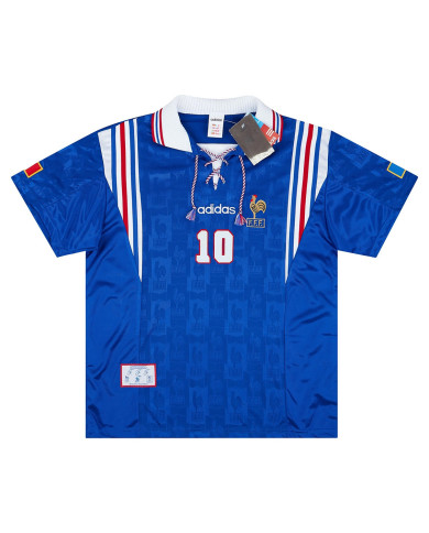 Zidane 10 Retro France Home Jersey Euro Cup 1996 Zidane 10 Retro France Home Jersey Euro Cup 1996