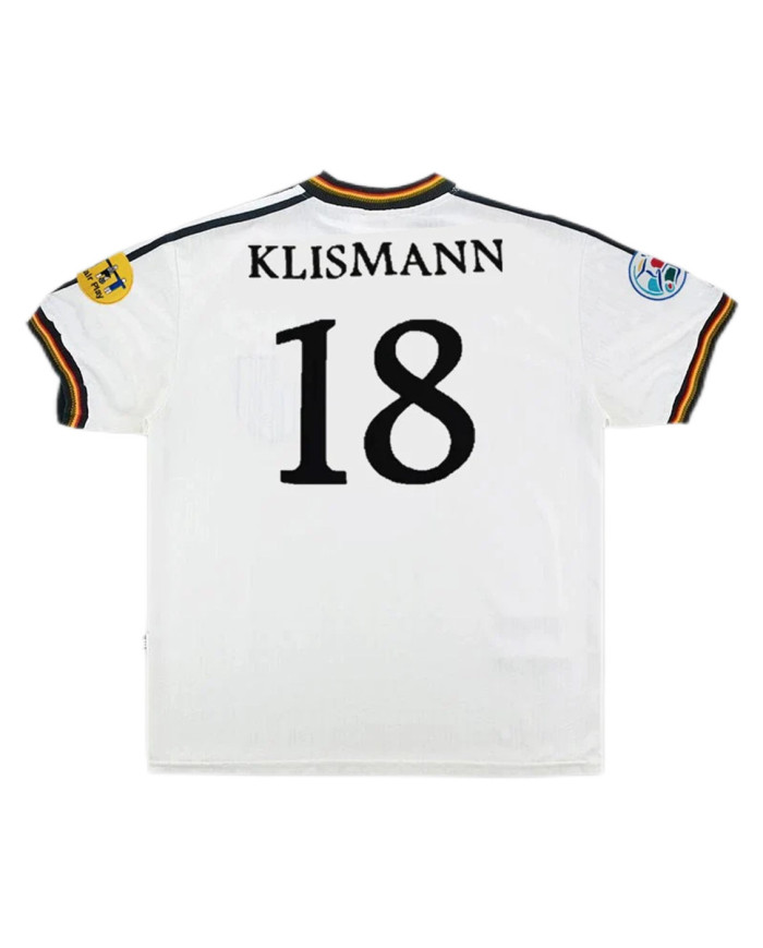 KLINSMANN 18 Retro Germany Home Jersey Euro Cup 1996
