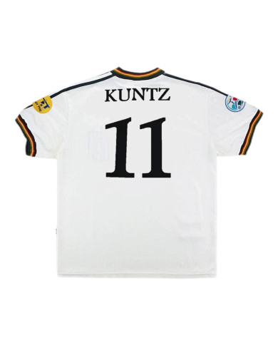 KUNTZ 11 Retro Germany Home Jersey Euro Cup 1996 KUNTZ 11 Retro Germany Home Jersey Euro Cup 1996