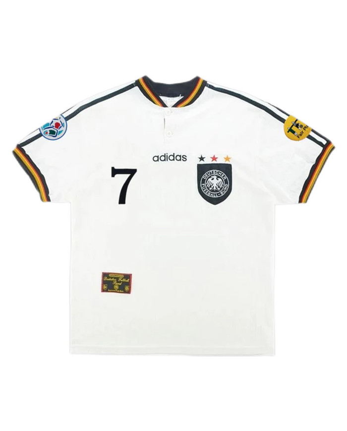 MÖLLER 7 Retro Germany Home Jersey Euro Cup 1996