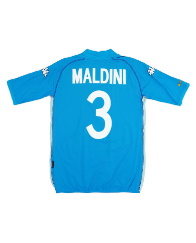 MALDINI 3 Retro Italy Home Jersey World Cup 2002
