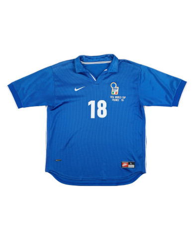 Baggio R. 18 Italy Retro Jersey Home World Cup 1998 Baggio R. 18 Italy Retro Jersey Home World Cup 1998