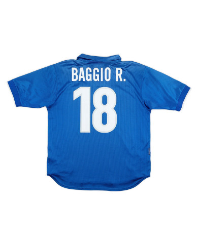 Baggio R. 18 Italy Retro Jersey Home World Cup 1998 Baggio R. 18 Italy Retro Jersey Home World Cup 1998