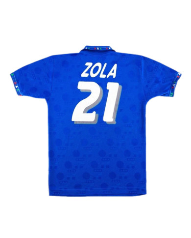 Italy ZOLA 21 Retro Jersey Home Replica World Cup 1994
