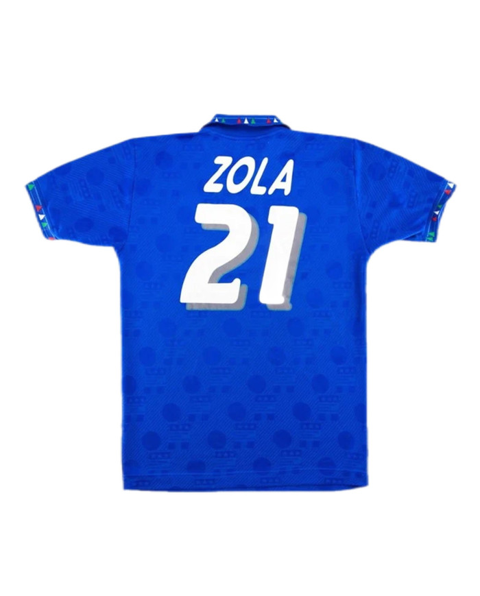 Italy ZOLA 21 Retro Jersey Home Replica World Cup 1994