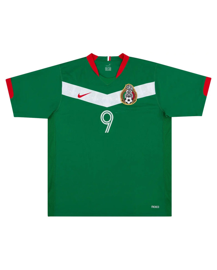 BORGETTI 9 Retro Mexico Home Jersey World Cup 2006