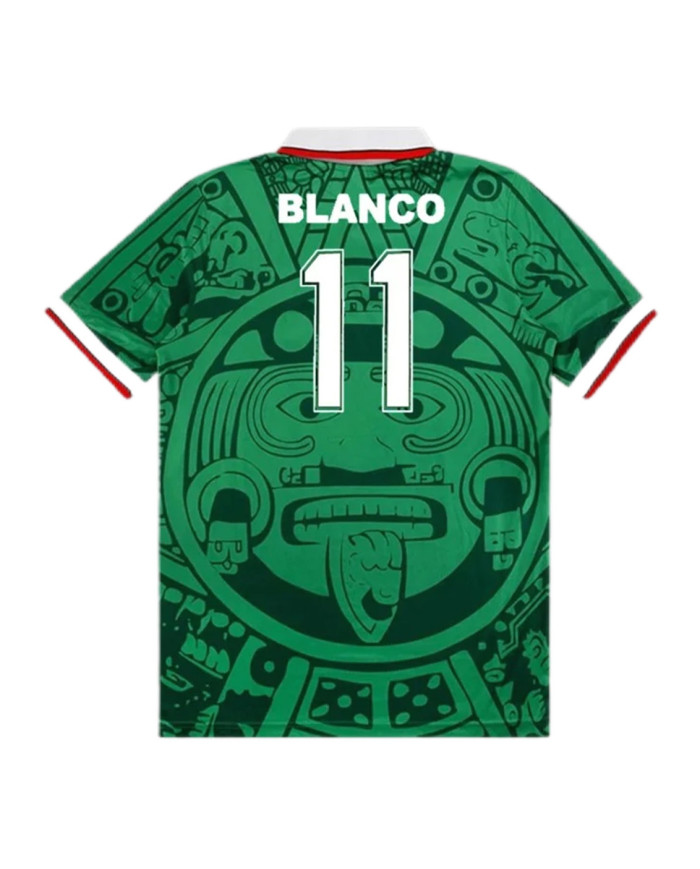 Mexico BLANCO 11 Retro Home Jersey World Cup 1998