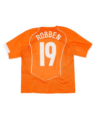 ROBBEN 19 Netherlands Retro Jersey Home EURO 2004