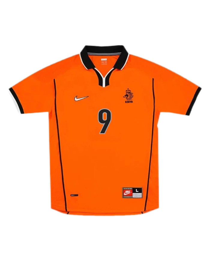 KLUIVERT 9 Retro Netherlands Home Jersey World Cup 1998