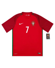 Ronaldo 7 Portugal Retro Jersey Home Euro Cup 2016