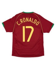 C.RONALDO 17 Portugal Retro Home Jersey World Cup 2006