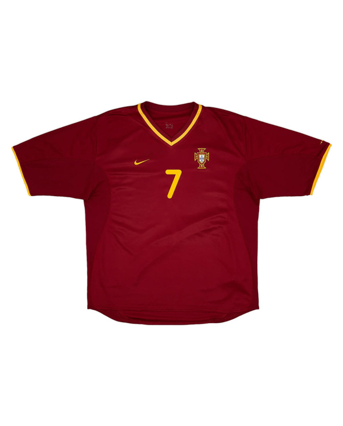 FIGO 7 Retro Portugal Home Jersey Euro Cup 2000