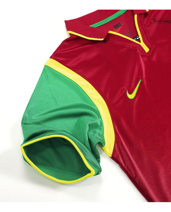 FIGO 7 Retro Portugal Home Jersey 1998