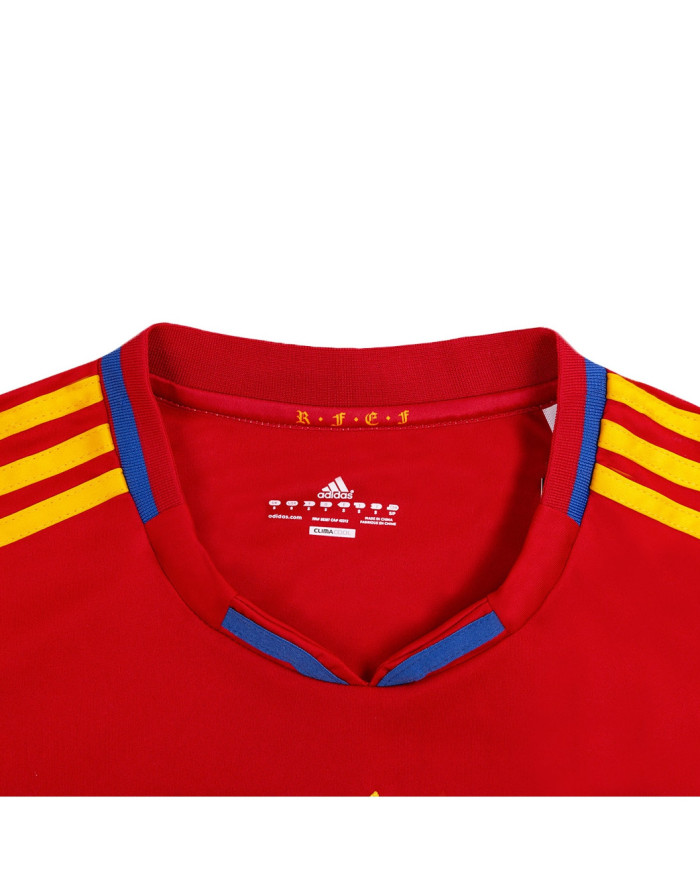DAVID VILLA 7 Retro Spain Home Jersey 2010
