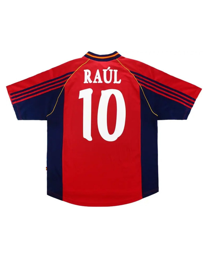 RAÚL 10 Retro Spain Home Jersey World Cup 1998