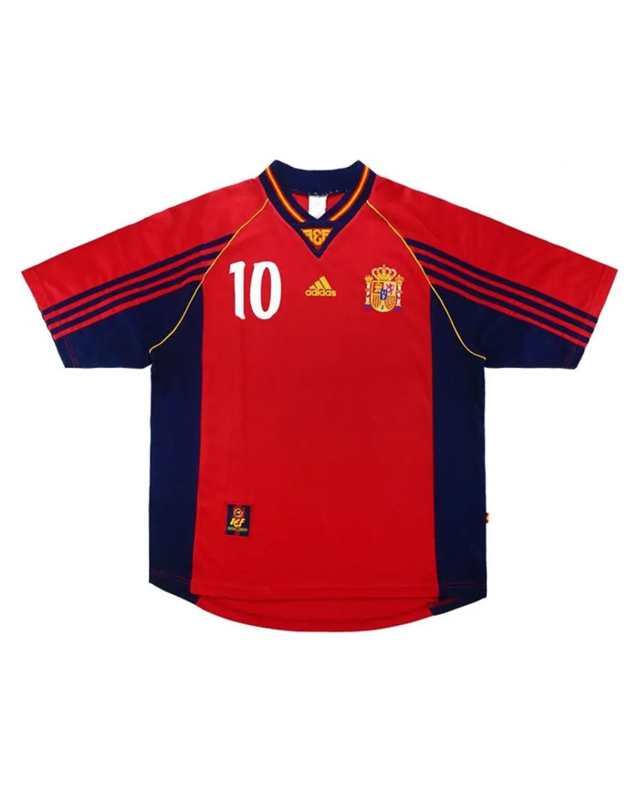 RAÚL 10 Retro Spain Home Jersey World Cup 1998