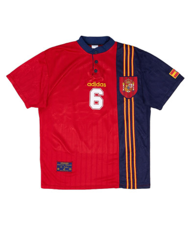 R. HIERRO 6 Retro Spain Home Jersey 1996 R. HIERRO 6 Retro Spain Home Jersey 1996