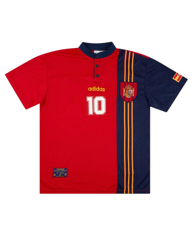 RAUL 10 Retro Spain Home Jersey 1996 RAUL 10 Retro Spain Home Jersey 1996