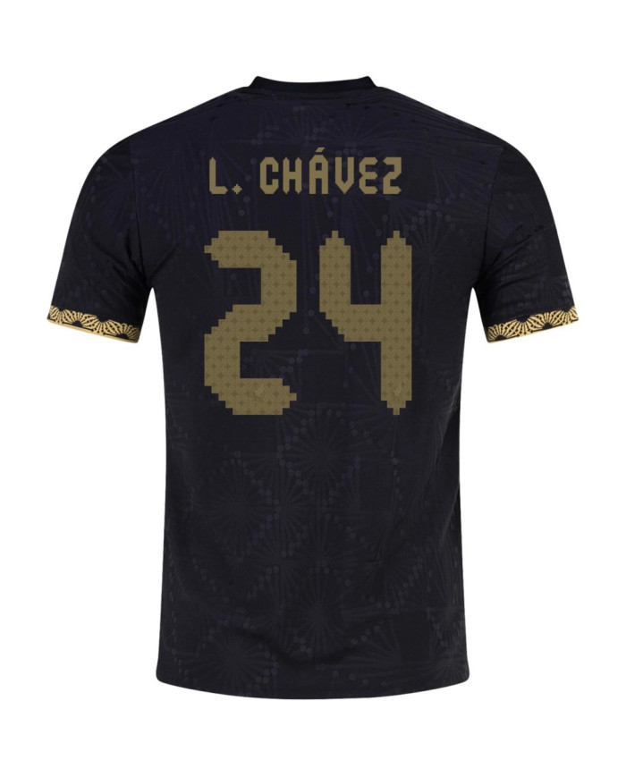 L. CHÁVEZ 24 Mexico Third Jersey Gold Cup Player Version 2025