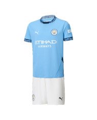 Kids Manchester City Home Jersey Kit 2024/25