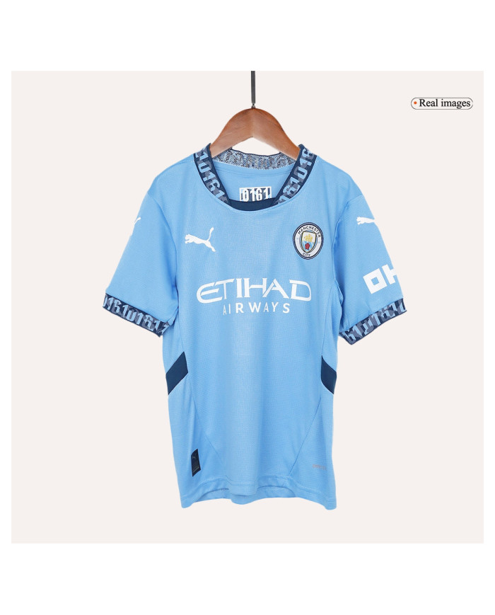 Kids Manchester City Home Jersey Kit 2024/25