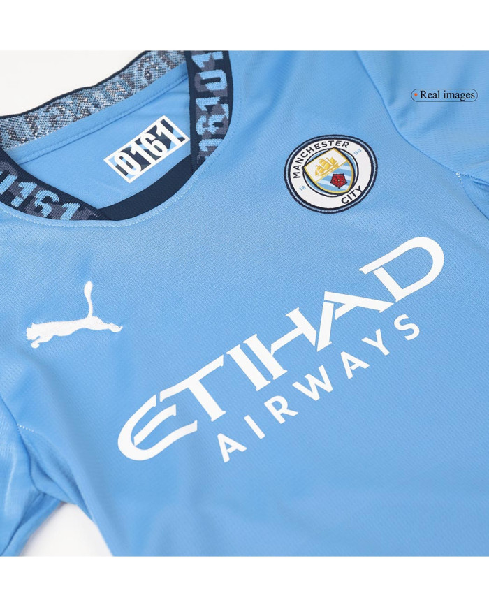 Kids Manchester City Home Jersey Kit 2024/25