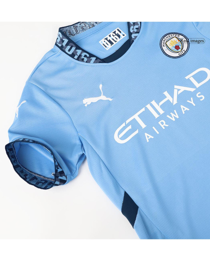 Kids Manchester City Home Jersey Kit 2024/25