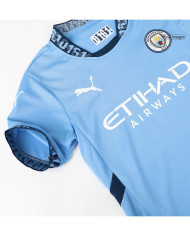 Kids Manchester City Home Jersey Kit 2024/25