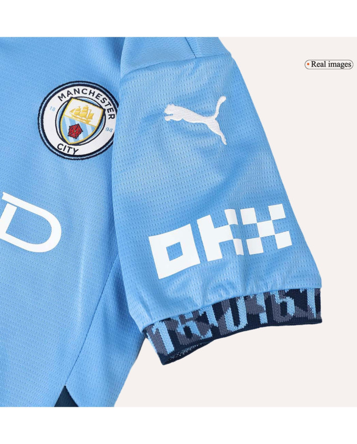 Kids Manchester City Home Jersey Kit 2024/25