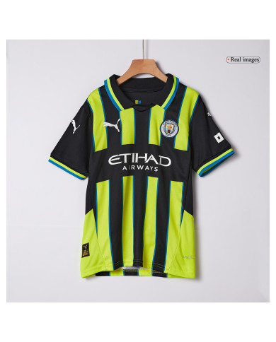 Kids Manchester City Away Kit Jersey+Shorts 2024/25 Kids Manchester City Away Kit Jersey+Shorts 2024/25