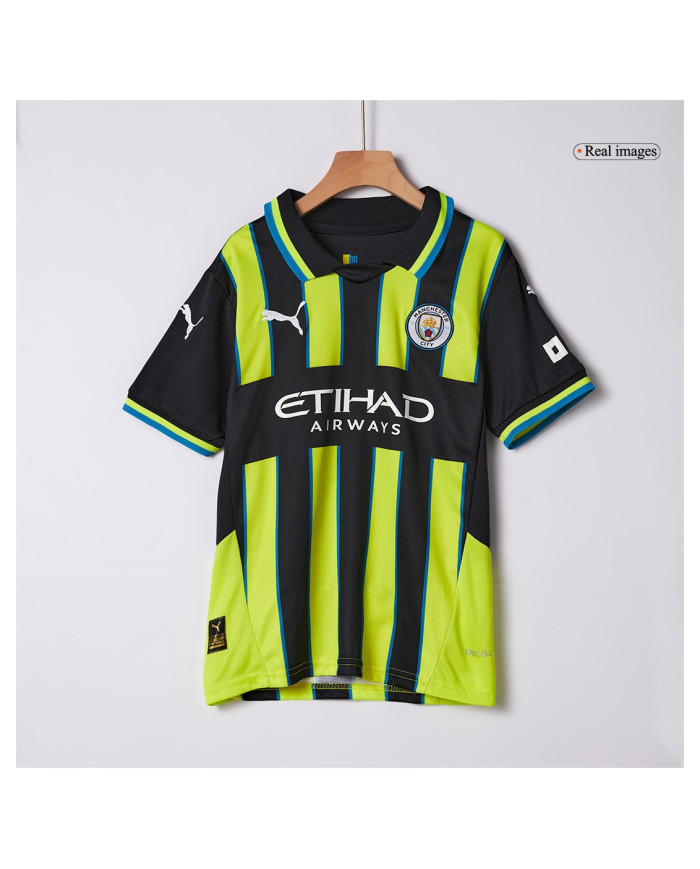 Kids Manchester City Away Kit Jersey+Shorts 2024/25