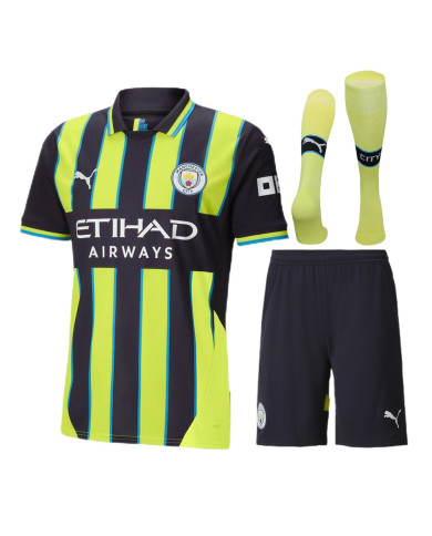 Manchester City Away Full Kit(Jersey+Shorts+Socks) 2024/25 Manchester City Away Full Kit(Jersey+Shorts+Socks) 2024/25