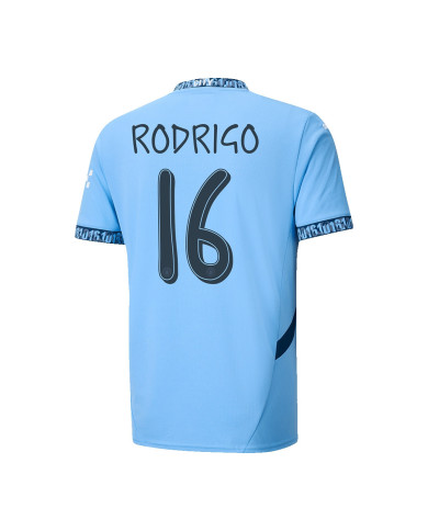 RODRIGO 16 Manchester City Home Jersey 2024/25 - UCL Font RODRIGO 16 Manchester City Home Jersey 2024/25 - UCL Font