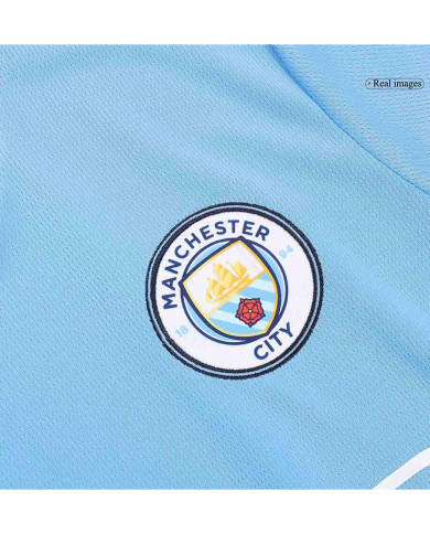 DE BRUYNE 17 Manchester City Home Jersey 2024/25 - UCL Font DE BRUYNE 17 Manchester City Home Jersey 2024/25 - UCL Font