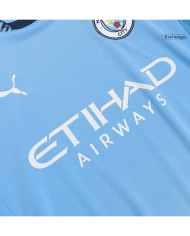 DE BRUYNE 17 Manchester City Home Jersey 2024/25 - UCL Font