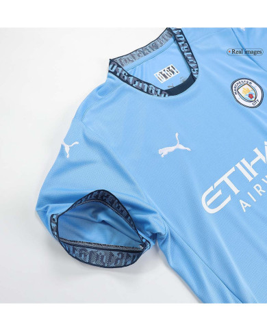 DE BRUYNE 17 Manchester City Home Jersey 2024/25 - UCL Font DE BRUYNE 17 Manchester City Home Jersey 2024/25 - UCL Font